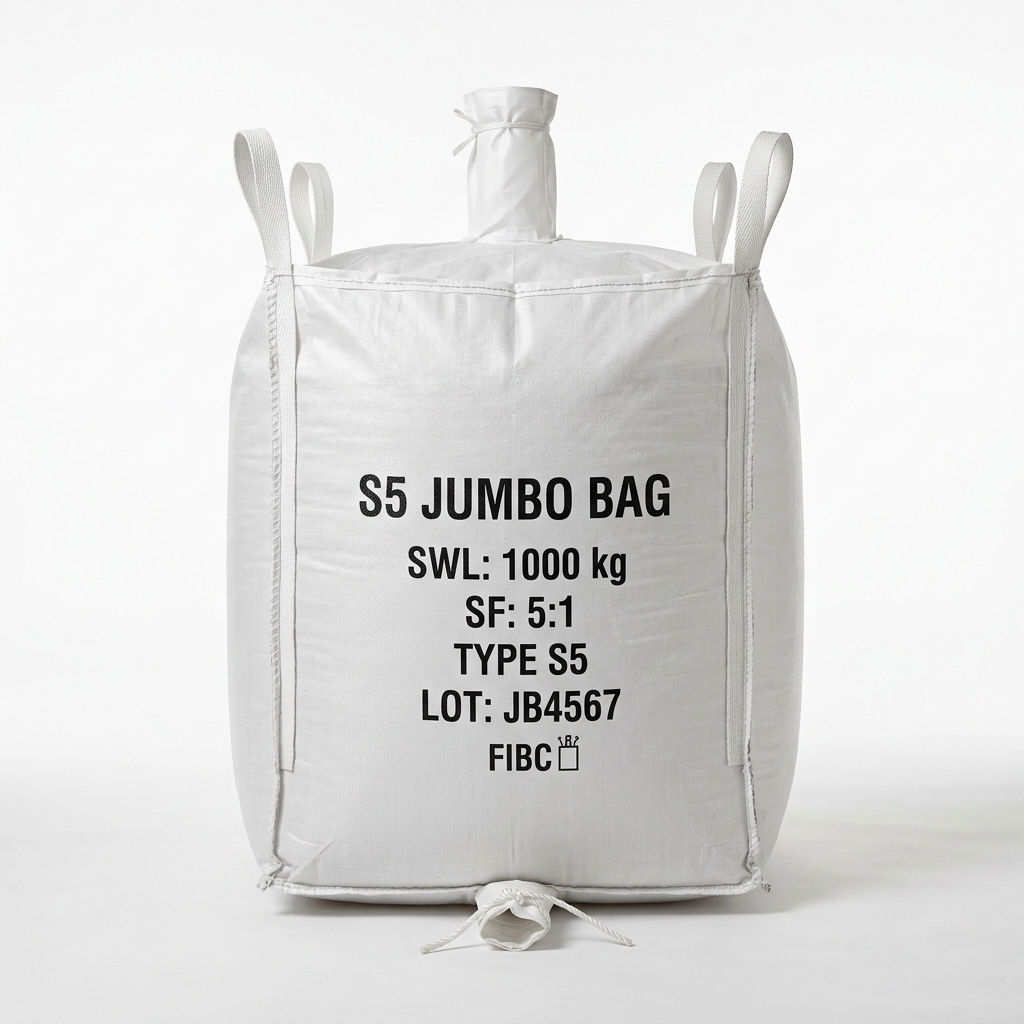 S5 FIBC Jumbo Bag – Top Filling Spout and Discharge Spout